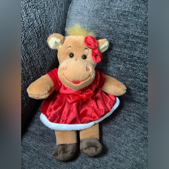 Build a Bear Mini Baby Moose Reindeer Girl Dress 10” Buddy Christmas Plush Holly - Picture 1 of 4